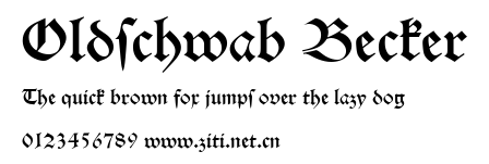 Oldschwab Becker.ttf字體轉換器圖片