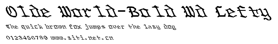 Olde World-Bold Wd Lefty.ttf字體轉換器圖片