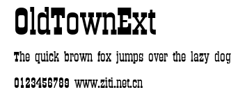 OldTownExt.ttf字體轉換器圖片