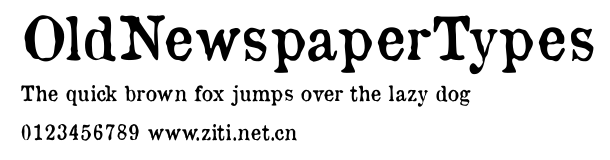 OldNewspaperTypes.ttf字體轉換器圖片