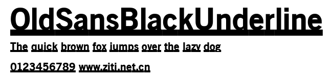 OldSansBlackUnderline.ttf字體轉換器圖片