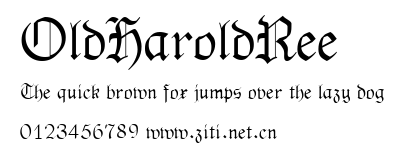 OldHaroldRee.ttf字體轉換器圖片