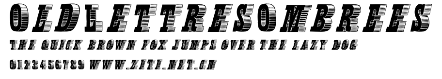 OldLettresOmbrees.ttf字體轉換器圖片