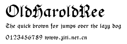 OldHaroldRee.ttf字體轉換器圖片