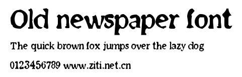 Old newspaper font.ttf字體轉換器圖片
