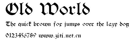 Old World.ttf字體轉換器圖片