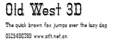 Old West 3D.ttf字體轉換器圖片