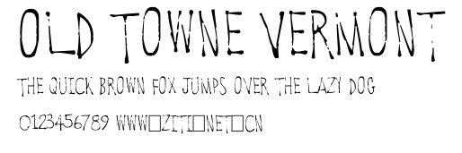 Old Towne Vermont.ttf字體轉換器圖片