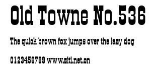 Old Towne No.536.ttf字體轉換器圖片