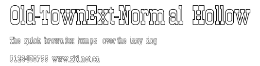 Old-TownExt-Normal Hollow.ttf字體轉換器圖片