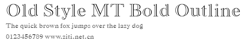 Old Style MT Bold Outline.ttf字體轉換器圖片