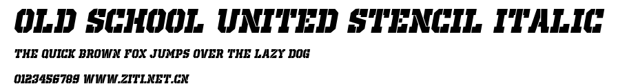 Old School United Stencil Italic.ttf