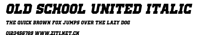 Old School United Italic.ttf字體轉換器圖片