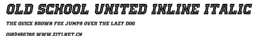 Old School United Inline Italic.ttf字體轉換器圖片