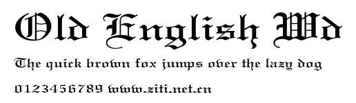 Old English Wd.ttf字體轉換器圖片