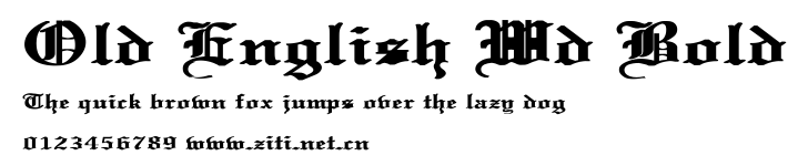 Old English Wd Bold.ttf字體轉換器圖片