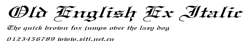 Old English Ex Italic.ttf字體轉換器圖片