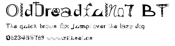 OldDreadfulNo7 BT.ttf字體轉換器圖片