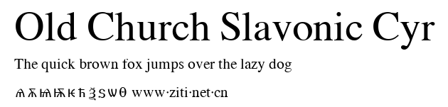 Old Church Slavonic Cyr.ttf字體轉換器圖片