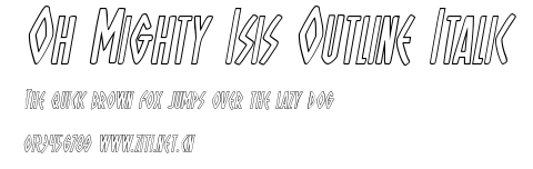 Oh Mighty Isis Outline Italic.ttf