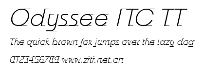 Odyssee ITC TT.ttf字體轉換器圖片