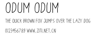 Odum Odum.ttf字體轉換器圖片