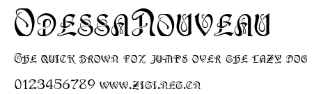 OdessaNouveau.ttf字體轉換器圖片