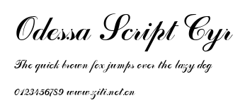 Odessa Script Cyr.ttf字體轉換器圖片
