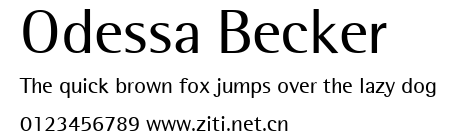 Odessa Becker.ttf字體轉換器圖片