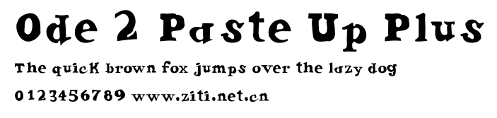Ode 2 Paste Up Plus.ttf字體轉換器圖片