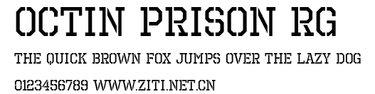 Octin Prison Rg.ttf字體轉換器圖片