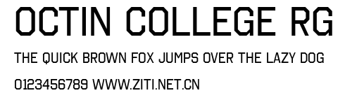 Octin College Rg.ttf字體轉換器圖片