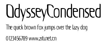 OdysseyCondensed.ttf字體轉換器圖片