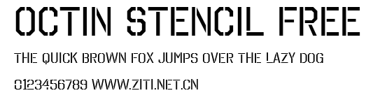 Octin Stencil Free.ttf字體轉換器圖片