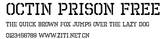 Octin Prison Free.ttf字體轉換器圖片