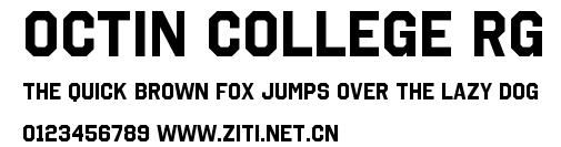 Octin College Rg.ttf字體轉換器圖片