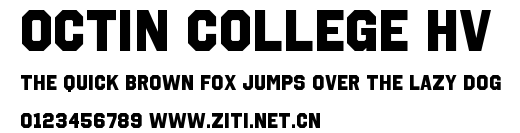 Octin College Hv.ttf字體轉換器圖片