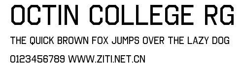 Octin College Rg.ttf字體轉換器圖片