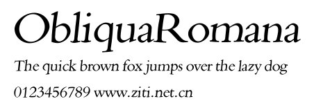 ObliquaRomana.ttf字體轉換器圖片