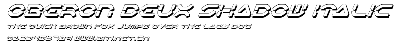 Oberon Deux Shadow Italic.ttf字體轉換器圖片