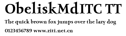 ObeliskMdITC TT.ttf字體轉換器圖片