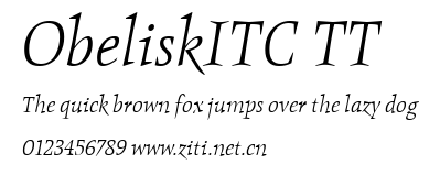 ObeliskITC TT.ttf字體轉換器圖片