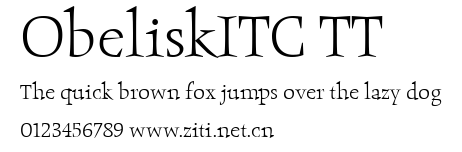 ObeliskITC TT.ttf字體轉換器圖片