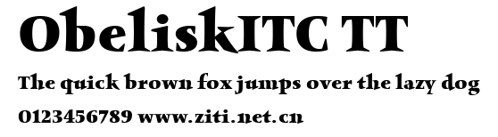 ObeliskITC TT.ttf字體轉換器圖片