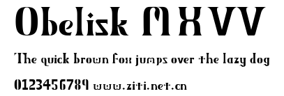 Obelisk MXVV.ttf字體轉換器圖片