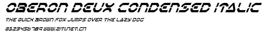 Oberon Deux Condensed Italic.ttf字體轉換器圖片