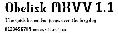Obelisk MXVV 1.1.ttf字體轉換器圖片