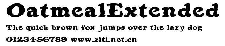 OatmealExtended.ttf字體轉換器圖片
