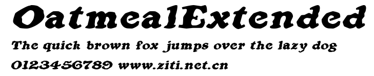 OatmealExtended.ttf字體轉換器圖片