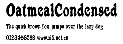 OatmealCondensed.ttf字體轉換器圖片